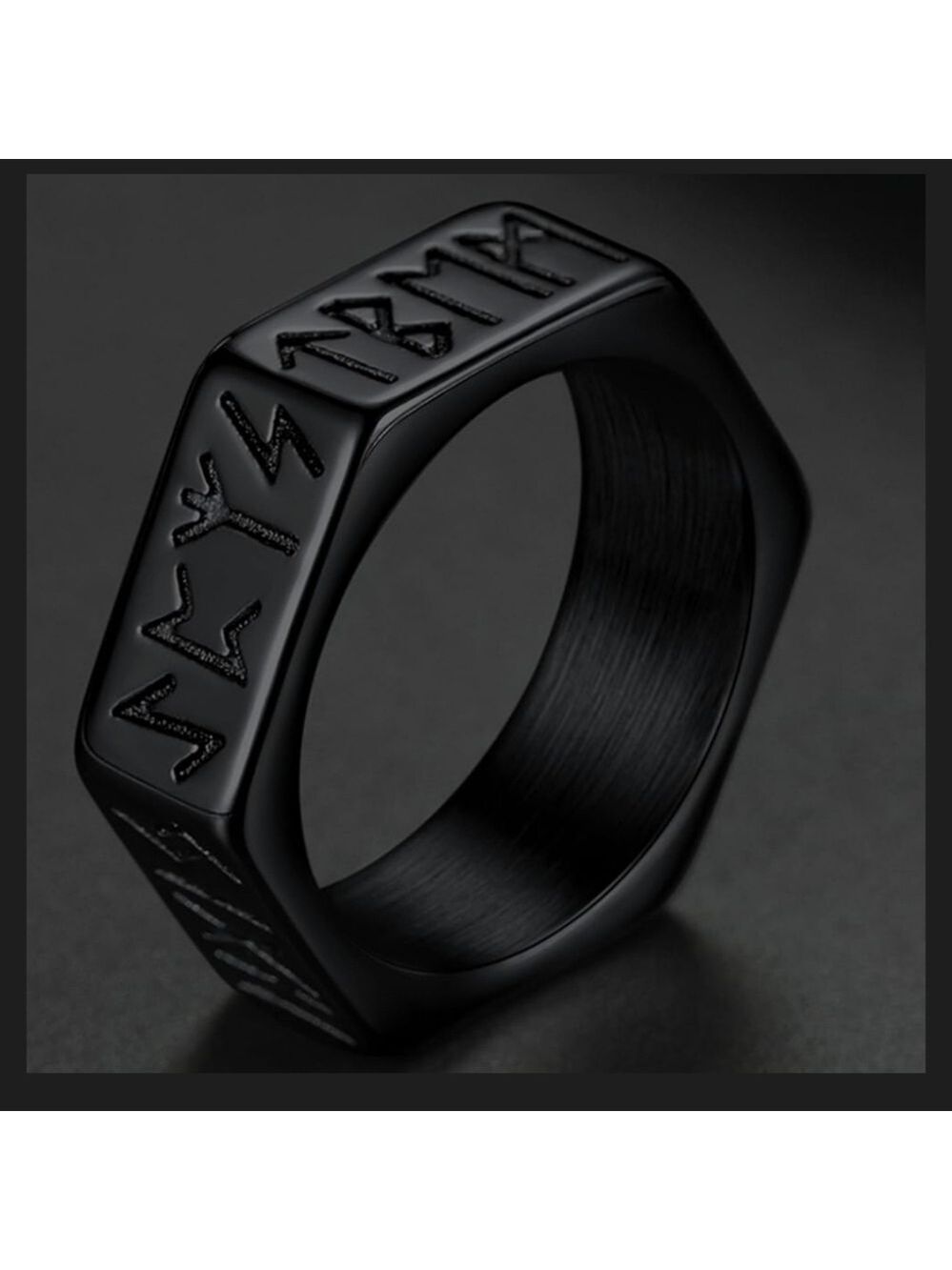ChainsHouse Screw Band Biker Ring for Men Women, Black METAL new